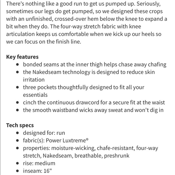 Lululemon Run: Top Speed Crop - Picture 7 of 7